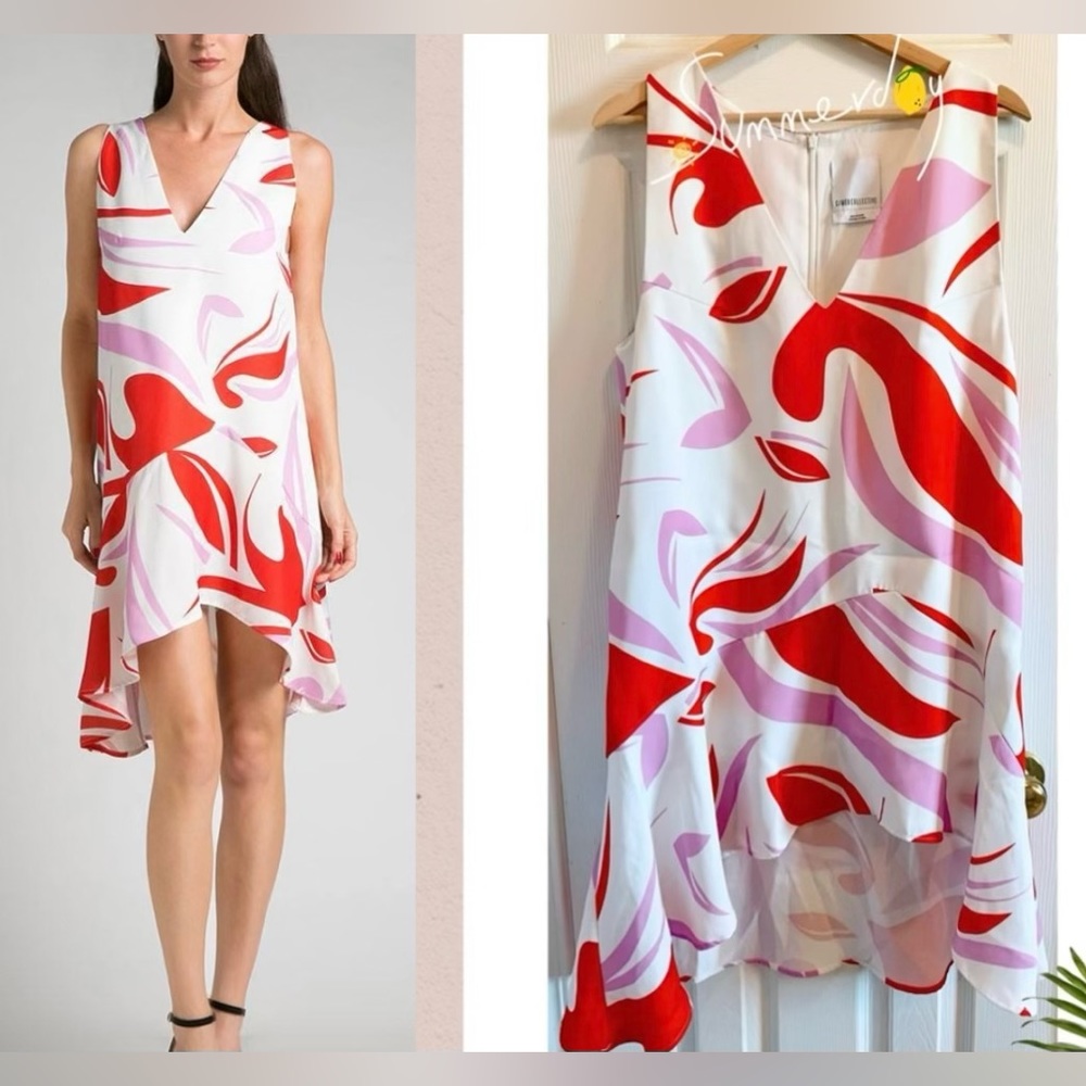 C/MEO Collective Floral sleeveless asymmetrical dress